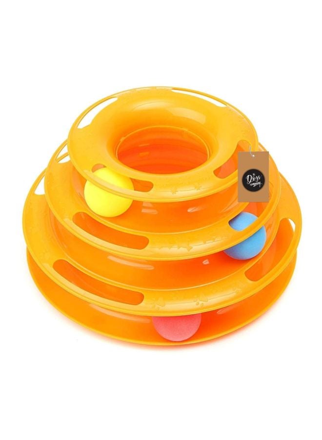 بيوينتي لعبة عبارة عن مسار بـ3 كرات للحيوانات الأليفة برتقالي/وردي/أزرق - Image 2