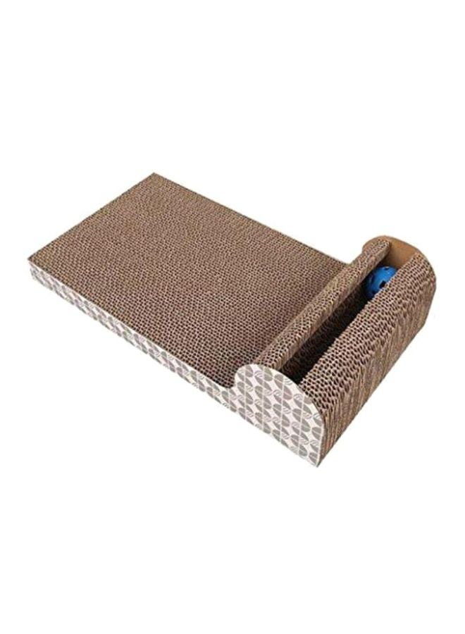 Beauenty Scratcher Lounge With Balls Brown/Grey/White 18.1x9.84x4.33inch - Image 1
