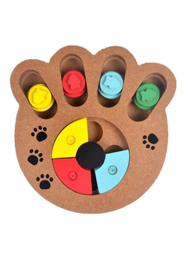 بيوينتي لعبة تغذية من الخشب على شكل مخلب بني/ أحمر/ أصفر 20x20سم - Image 1