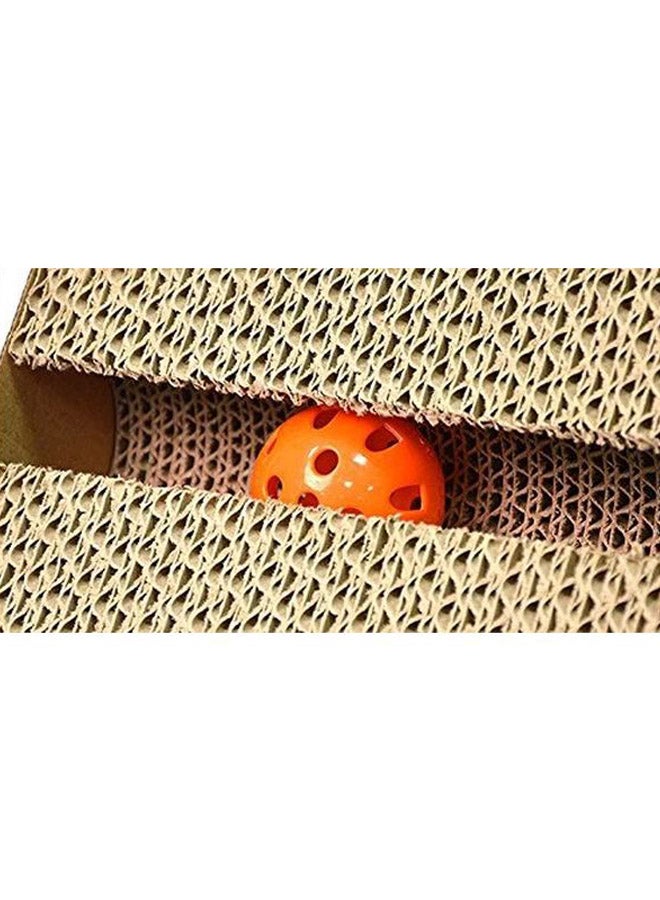 Beauenty Scratcher Lounge With Balls Brown/Grey/White 18.1x9.84x4.33inch - Image 5