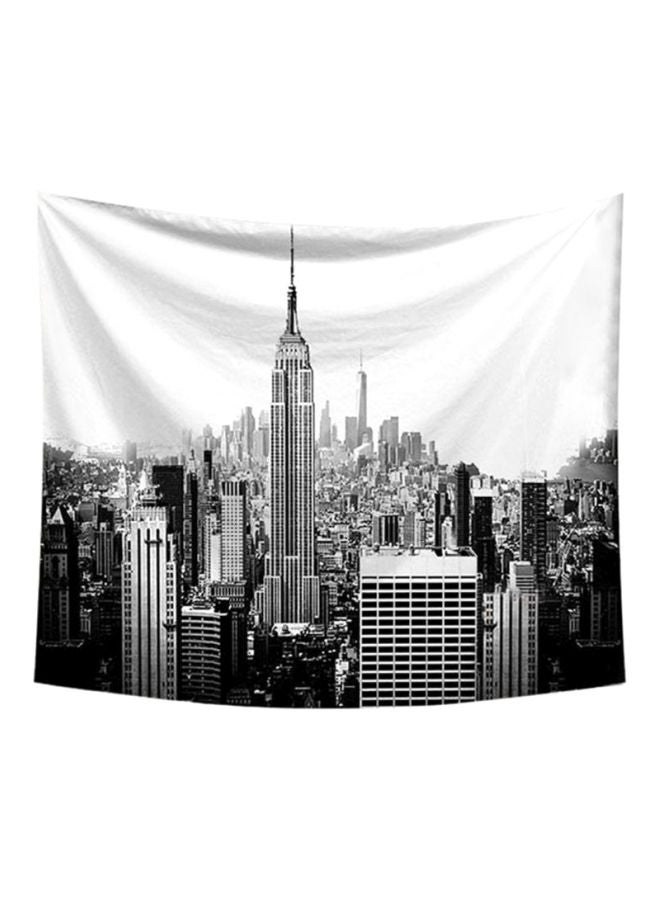 Voberry City Printed Beach Towel White/Black 15x10x5cm