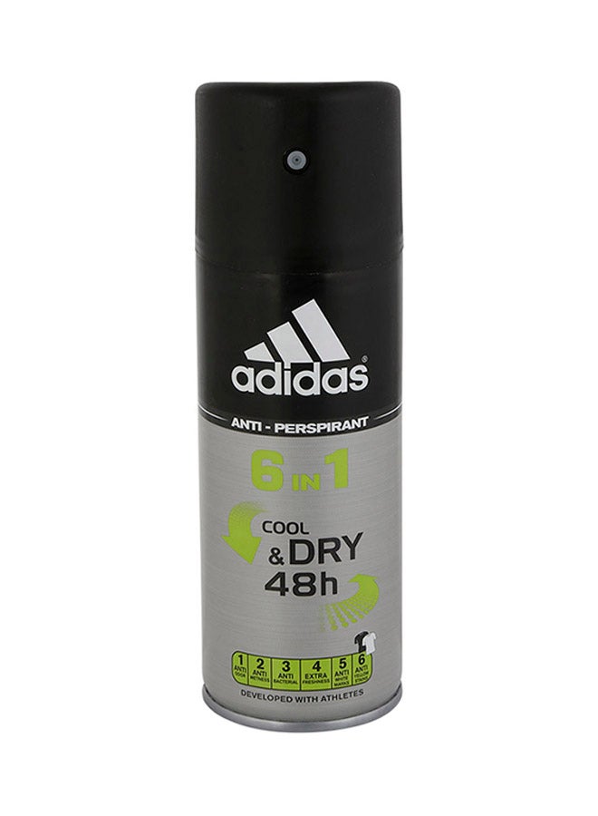 Adidas - 6 In 1 Anti-Perspirant Spray Multicolour 150ml - Image 1