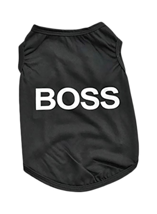 QiaoKai Boss Print Fancy Paws Dress For Dog And Cat Black Small  - Image 1