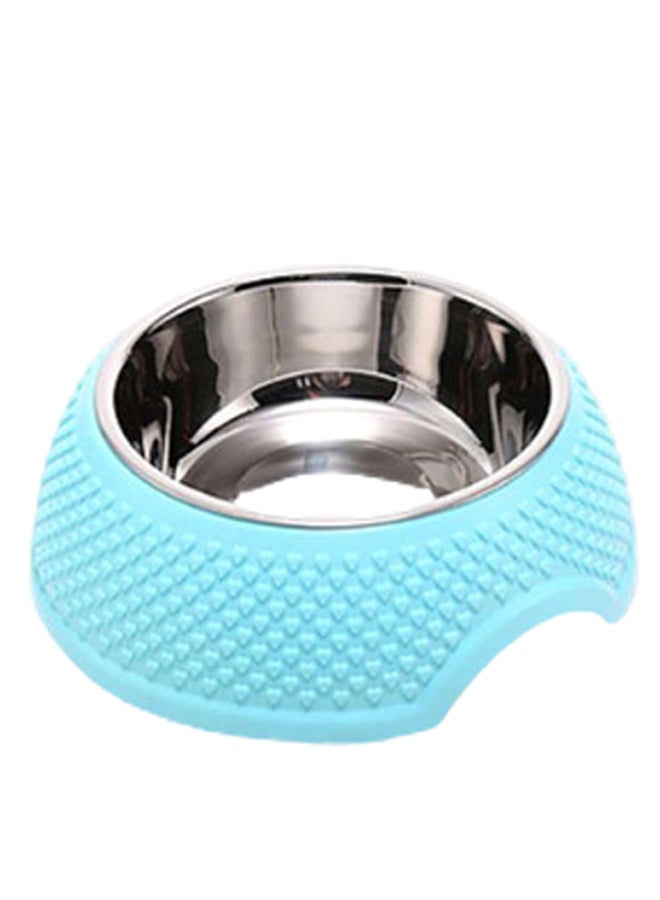 Sharpdo - Removable Pet Feeding Bowl Blue/Silver 13.5 x 5cm - Image 1