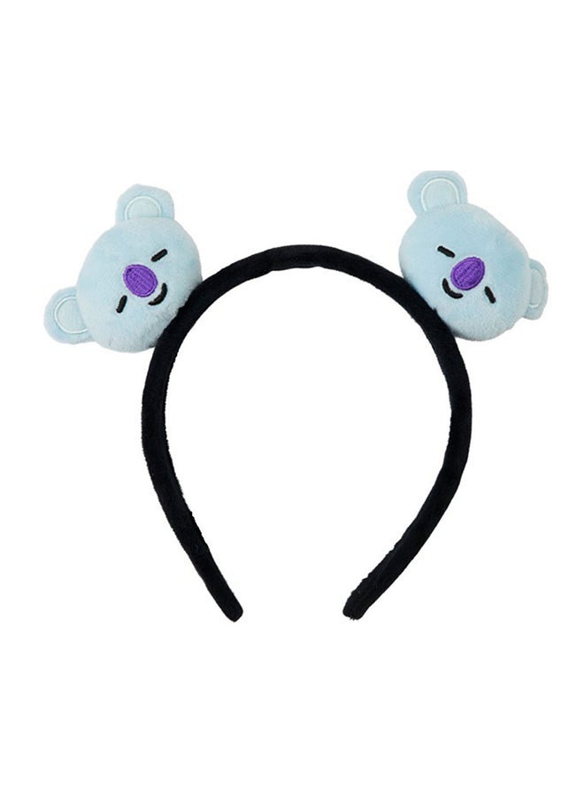 ربطة شعر بتصميم دمى صغيرة محشوة الأسود / الأزرق