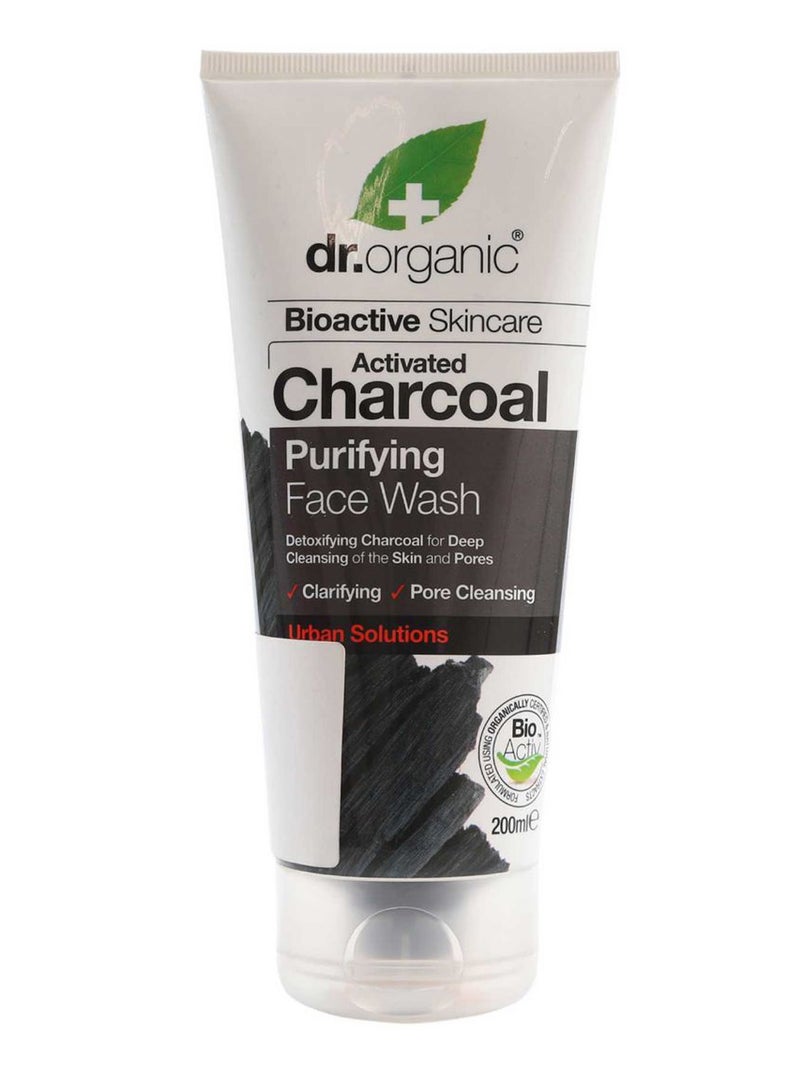dr.organic - Activated Charcoal Purifying Face Wash 200ml - Image 1
