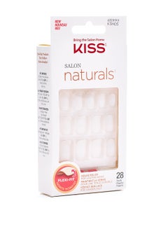 KISS 28-Piece Salon Naturals Nails Set White  - Image 1