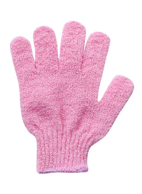 2-Pair Bath Scrub Gloves Pink 5x4x20cm