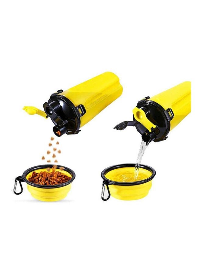 MARGOUN 2-Piece Pet Feeder Set Yellow 23centimeter - Image 3