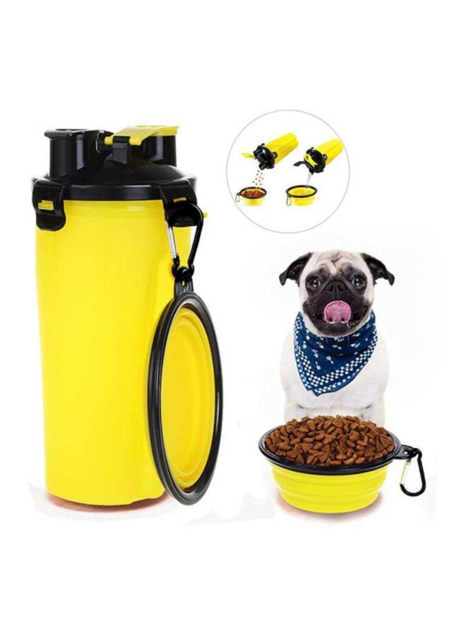 MARGOUN 2-Piece Pet Feeder Set Yellow 23centimeter - Image 4