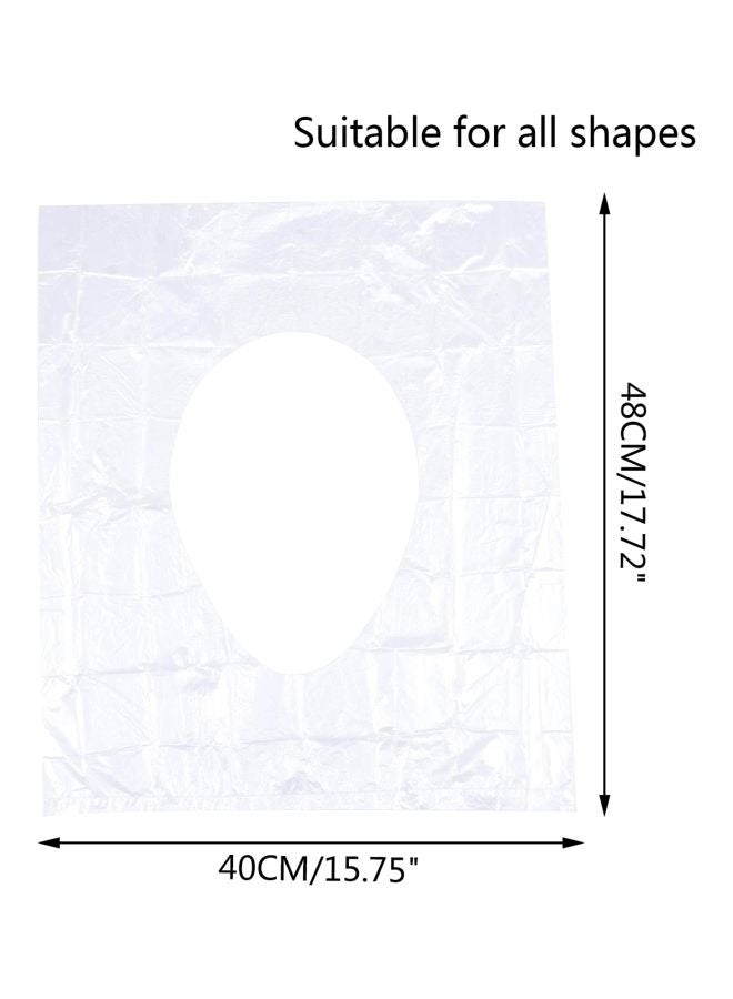 شاربدو غطاء مقعد مرحاض مضاد للماء من 50 قطعة أبيض 48x40سم - Image 2