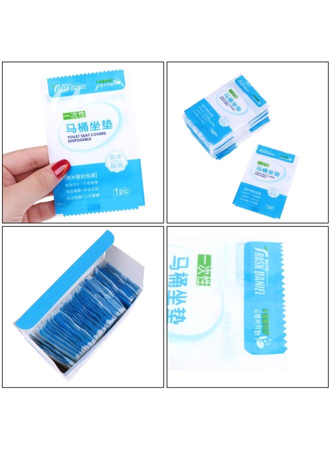 شاربدو غطاء مقعد مرحاض مضاد للماء من 50 قطعة أبيض 48x40سم - Image 5