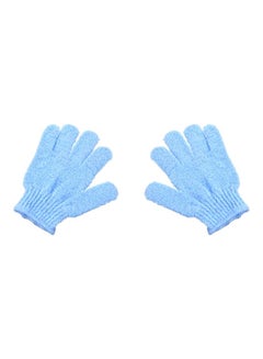 Sharpdo 2-Piece Shower Exfoliating Gloves Set Blue 2x19x13cm  - Image 1