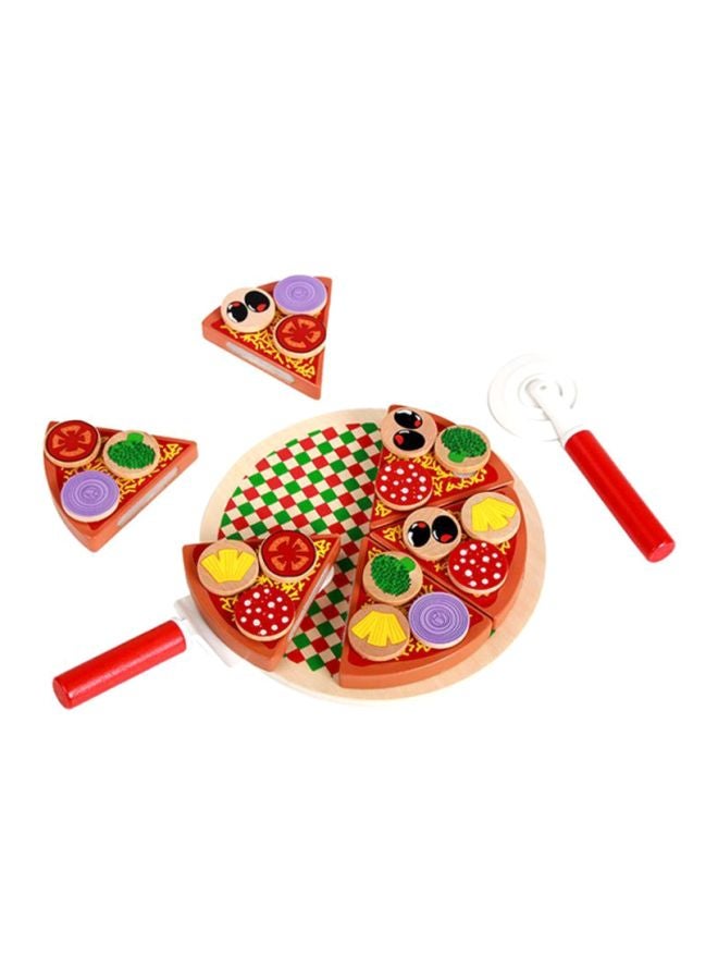 Sharpdo 27-Piece Wooden Pizza Cutting Toy 10x10x10cm - Image 5