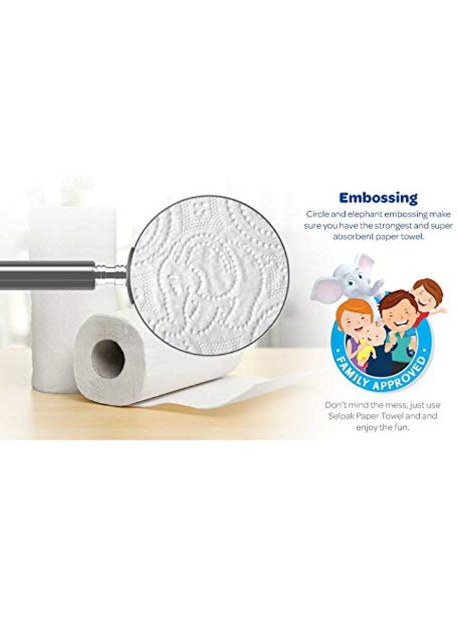 Selpak Super Absorbent Kitchen Paper Towel 80 Sheets x 3Ply, Pack of 3 Rolls  - Image 5