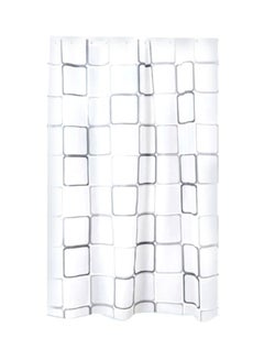 Cool Baby Square Waterproof Shower Curtain White 120 x 180cm 