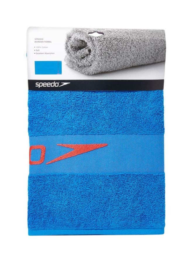 speedo Border Towel Blue 140x70cm - Image 1