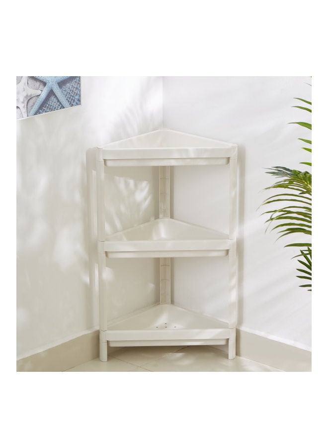 Home Box - Allure Triangular 3-Tier Bathroom Caddy White 26x10x19.5cm - Image 1