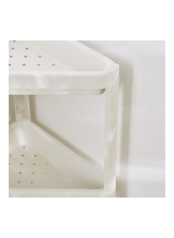 Home Box - Allure Triangular 3-Tier Bathroom Caddy White 26x10x19.5cm - Image 1