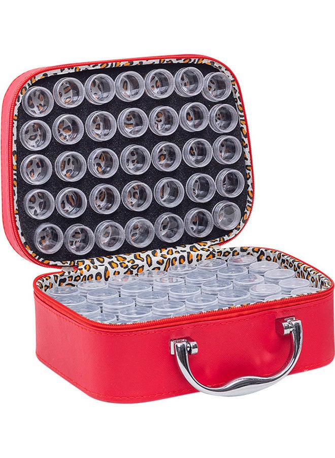 70 Slots Diamond Storage Box With Bottles Cartoon Princess Printing Portable Carry Bag Red/Ash 23*9.5*17.5cm - Image 5