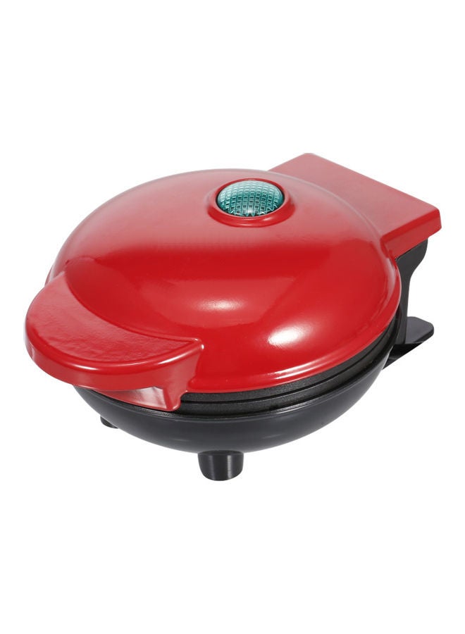 Mini Waffle Maker Breakfast Machine Non Stick Easy Clean Red 18*9.4*14.3cm - Image 2