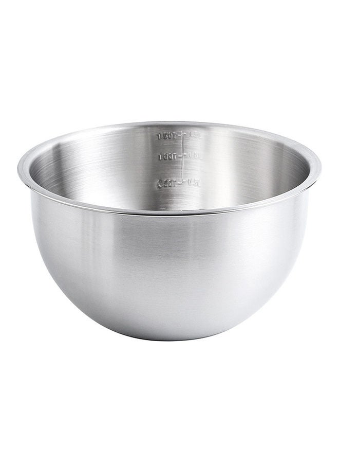 Generic Stainless Steel Mixing Bowl With Scale 1.5 Quart Silver 16*10.7*16cm  - Image 1