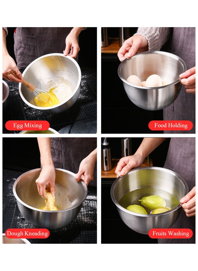 Generic Stainless Steel Mixing Bowl With Scale 1.5 Quart Silver 16*10.7*16cm  - Image 5
