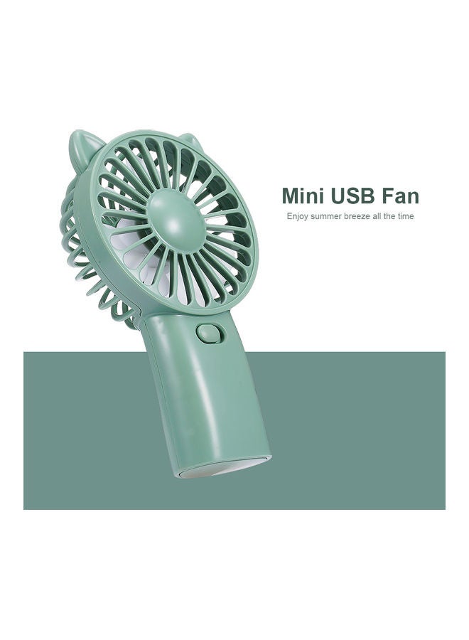 USB Rechargeable Mini Handhold Fan Green  - Image 3
