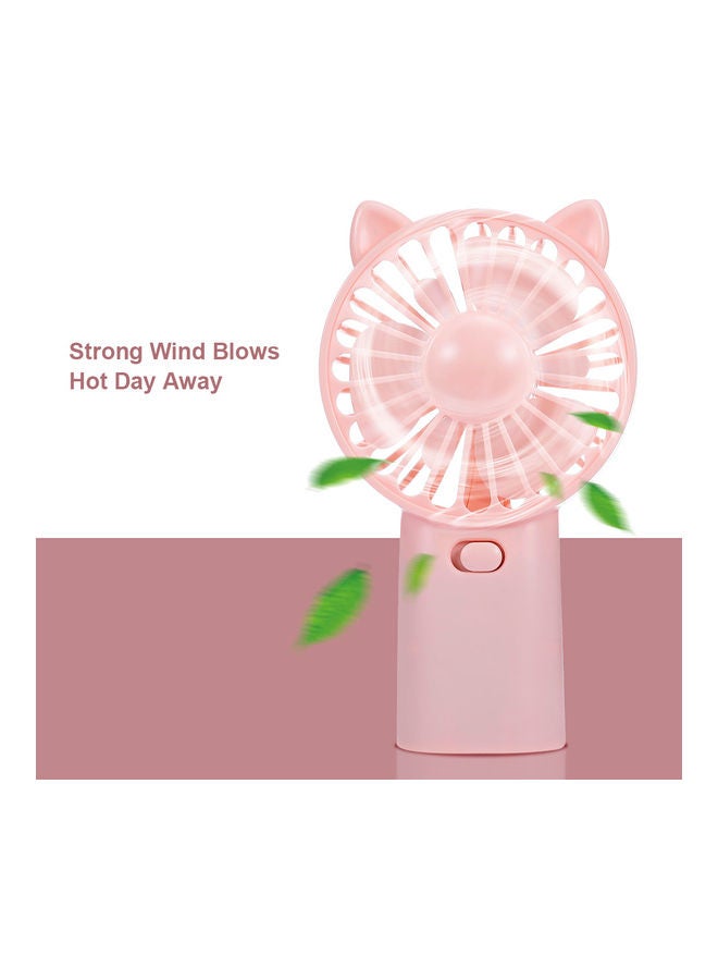USB Rechargeable Mini Handhold Fan Green  - Image 5
