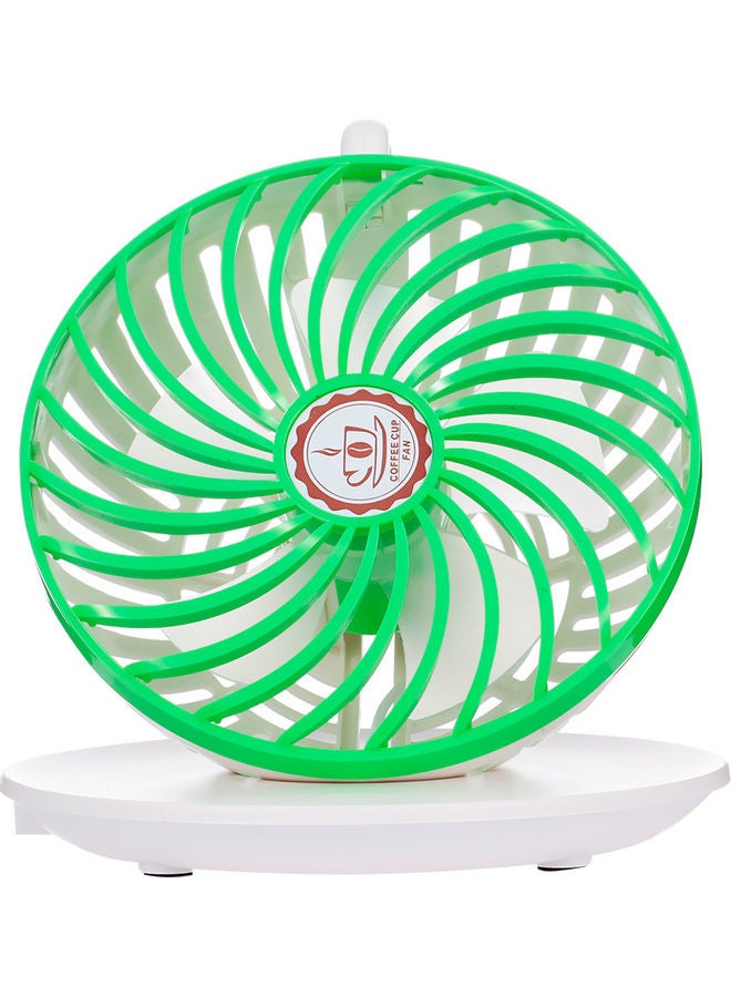 Generic Coffee Cup USB Fan Green  - Image 1