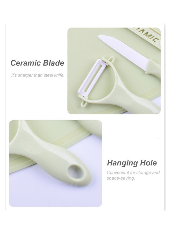3 Piece Chopping Cutting Board Knife Peeler Set Pink 25*2.5*18cm  - Image 3