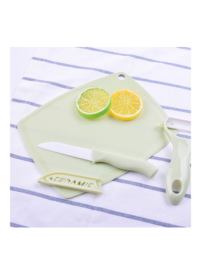 3 Piece Chopping Cutting Board Knife Peeler Set Pink 25*2.5*18cm  - Image 5