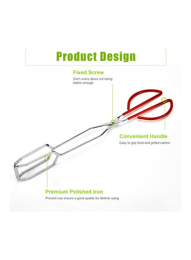 Generic - Scissor Tongs Barbecue BBQ Grill Red 39.5*2*4.4cm - Image 1