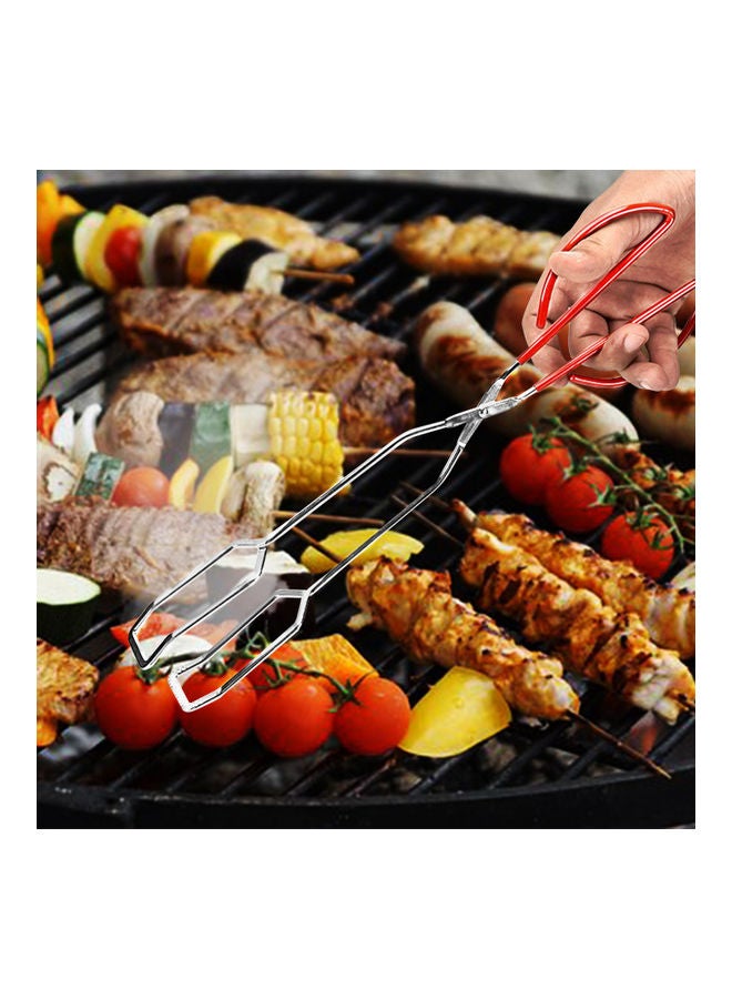Generic - Scissor Tongs Barbecue BBQ Grill Red 39.5*2*4.4cm - Image 1