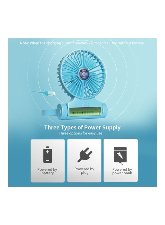 Portable Rechargeable Neck Hanging Fan Pink  - Image 4