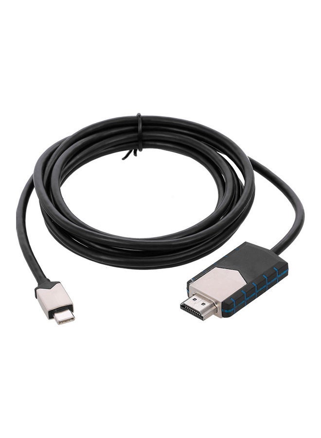 كابل محول من Type-C إلى HD أسود - Image 3