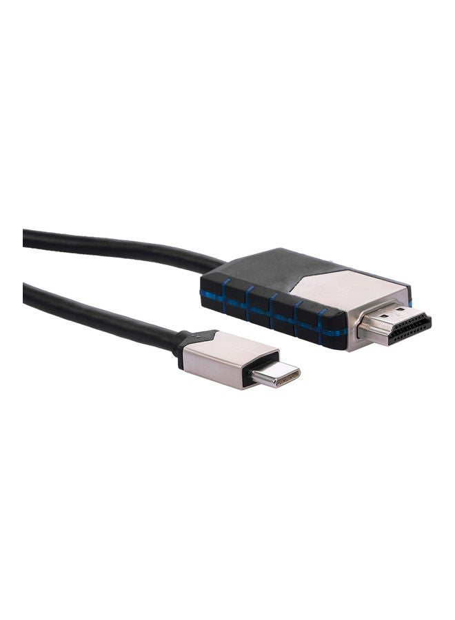 كابل محول من Type-C إلى HD أسود - Image 4