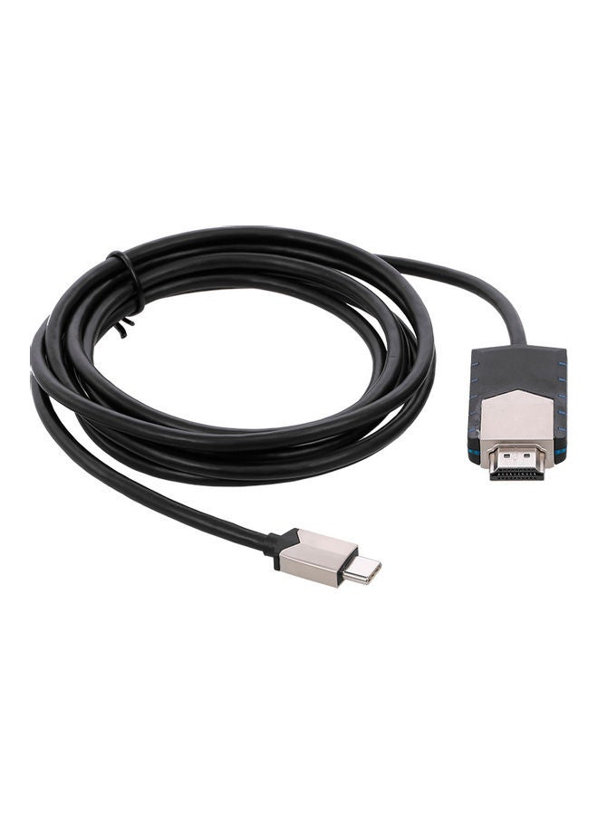 كابل محول من Type-C إلى HD أسود - Image 5