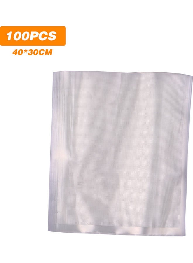 100 Piece Vacuum Sealer Bags White 40 3 30Cm