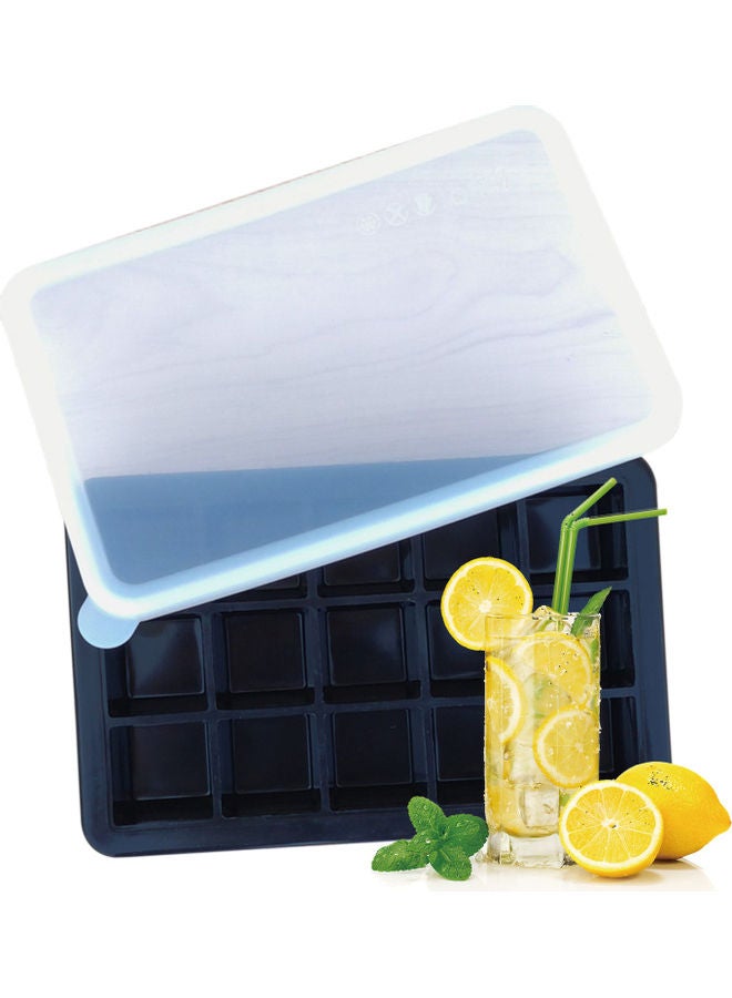 Ice Cube Trays Release Silicone 15 Grids Black 19.5*4*12.5cm - Image 1