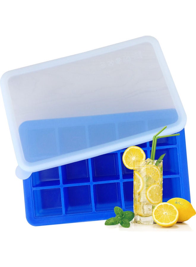 Ice Cube Trays Release Silicone 15 Grids royal blue 19.5*4*12.5cm  - Image 1