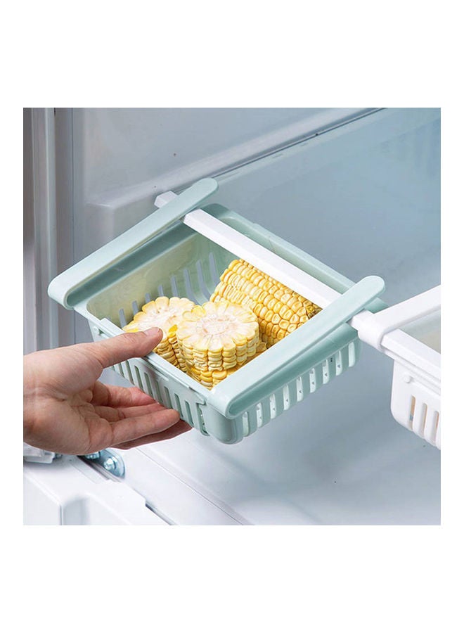 Retractable Fridge Organizer Pull Out Drawer Refrigerator Clip On Under Shelf Basket For Kitchen Storage Fits Mint Green 20*8*16cm - Image 2