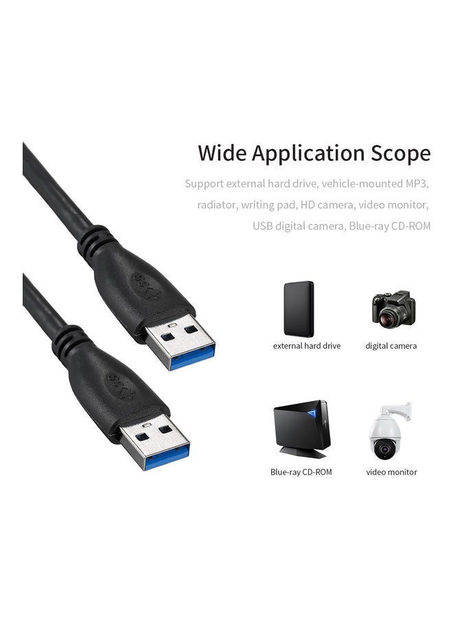كابل تمديد USB 3.0 ذكر إلى كابل ذكر نوع A بسرعة 5 جيجابت في الثانية لنقل البيانات لمحركات الأقراص الصلبة ومرفقات الطابعات وأجهزة المودم (لون أزرق) أزرق - Image 5