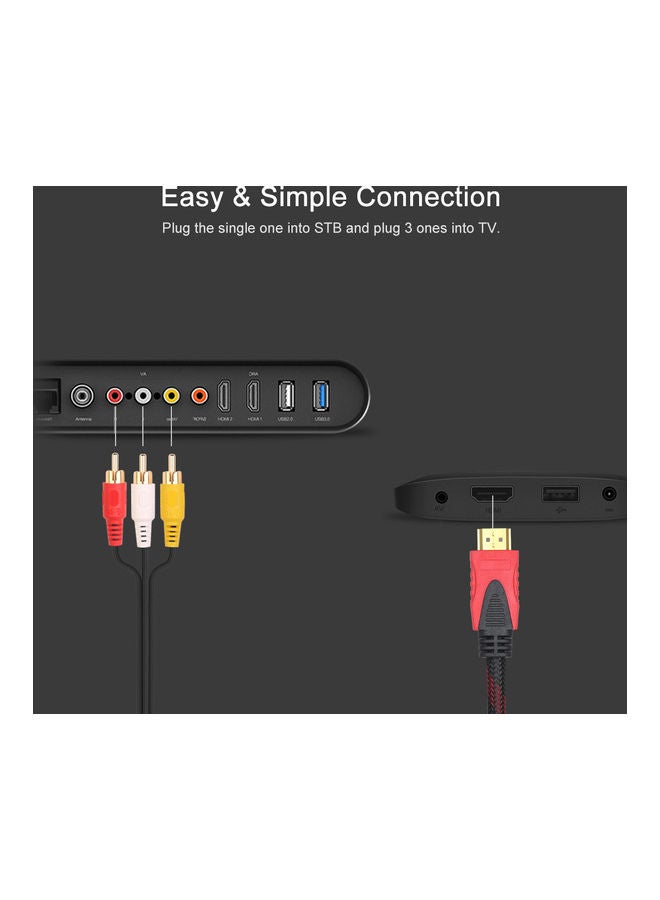 RCA Audio Video Cable HD Multicolour - Image 3