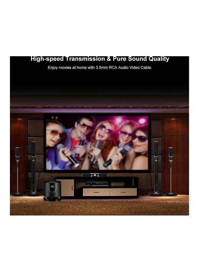 RCA Audio Video Cable 3.5mm Jack To 3 RCA Male AV Wire Cord  MP4 Convertor Multicolour - Image 3