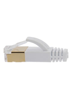 ماركة غير محددة كابل موصل RJ45 لشبكة LAN إيثرنت مسطحة لشبكة إيثرنت Cat 7 أبيض  - Image 3