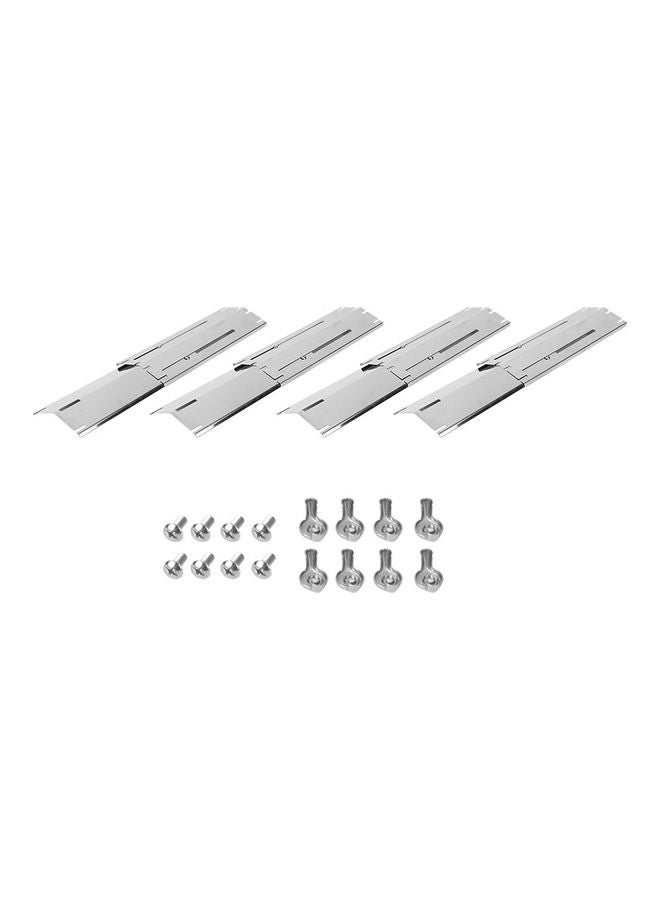 4-Piece Of Universal Flame Tamer Grill Replacement Parts Heat Shield Plate multicolour 32 x 5.2 x 11cm - Image 1
