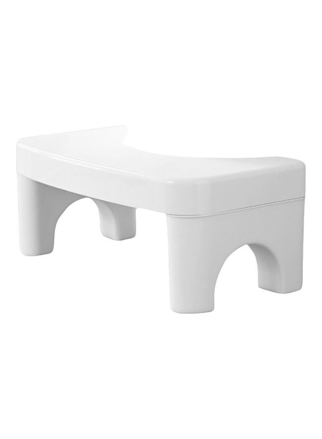 Sturdy Plastic Footstool For Toilet White 39 x 8.5 x 21cm - Image 1