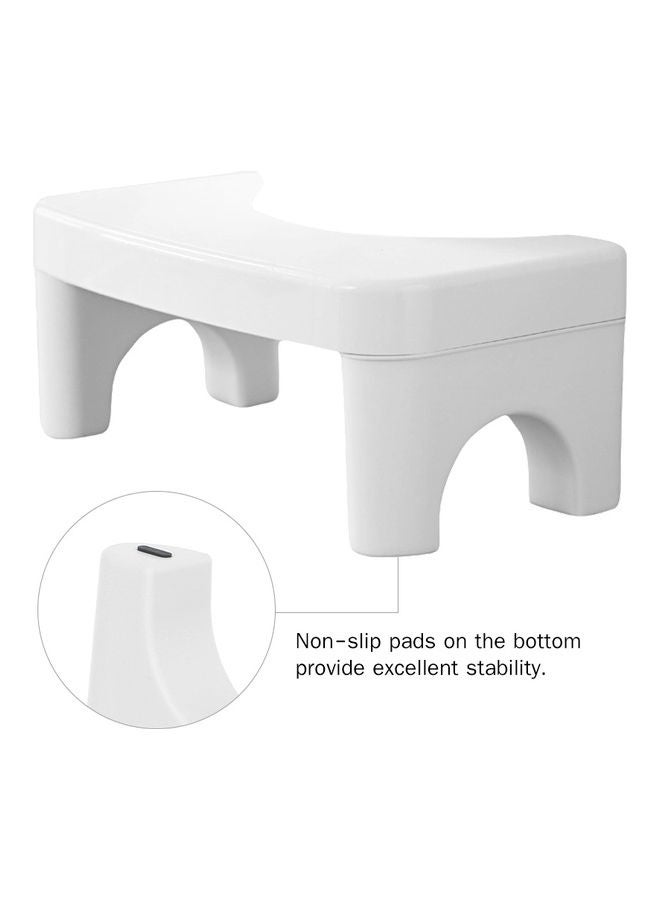 Sturdy Plastic Footstool For Toilet White 39 x 8.5 x 21cm - Image 4