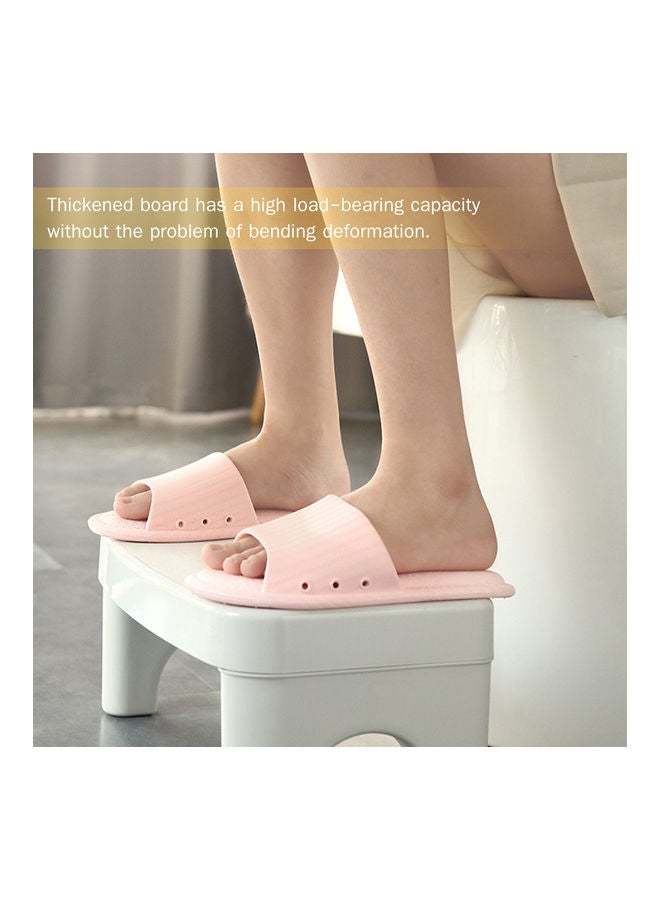 Sturdy Plastic Footstool For Toilet White 39 x 8.5 x 21cm - Image 5